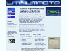 Tablet Screenshot of lithiummoto.com